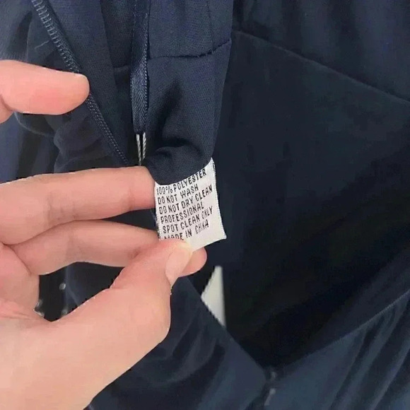 Mac Duggal Maxi Long Gown 4 Navy Beaded Off Shoulder Faux Wrap Wedding Gala - Picture 14 of 16